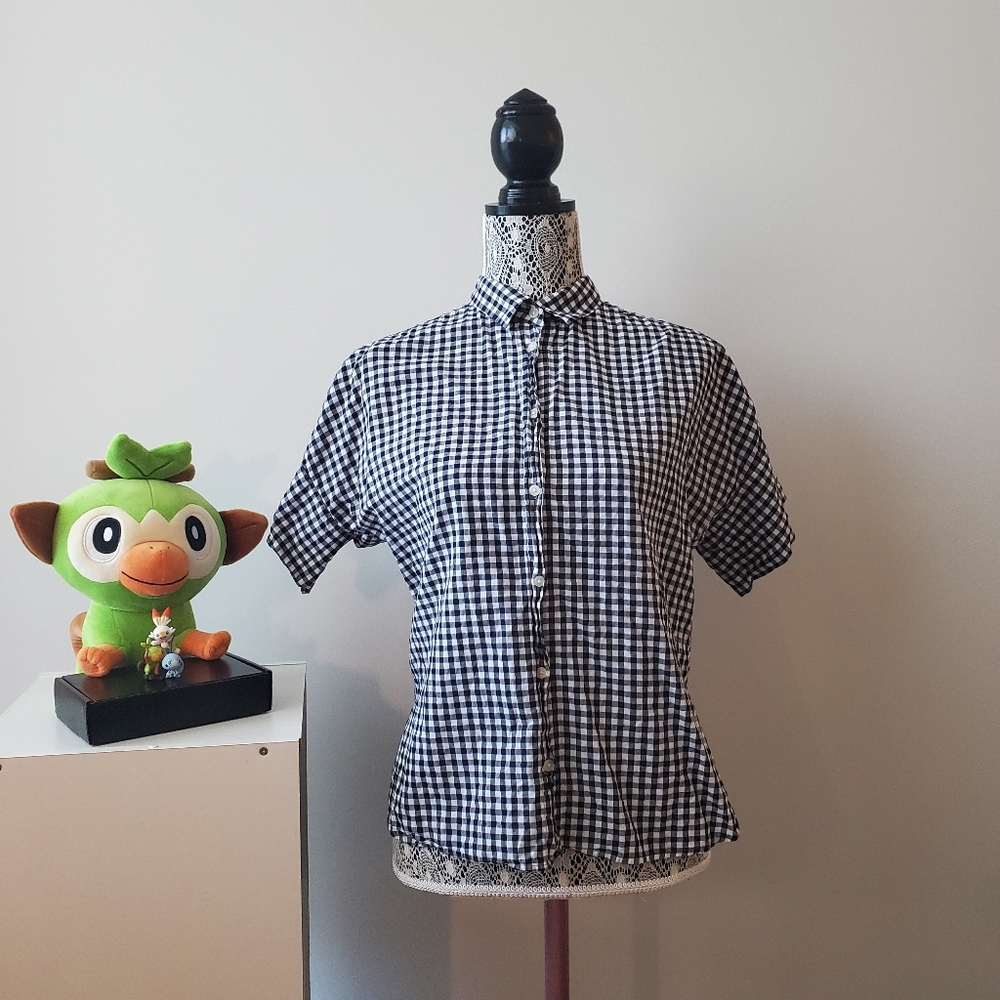 Checkered Button up Short Sleeve